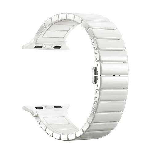 Ремешок для смарт-часов Apple Watch 42/44 mm LYAMBDA LIBERTAS, керамика, белый