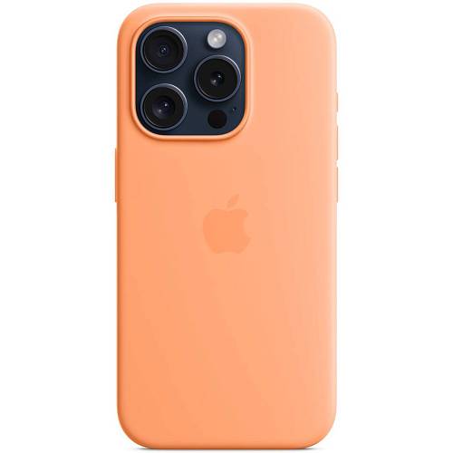 Чехол для смартфона iPhone 15 Pro Silicone Case with MagSafe, Orange Sorbet