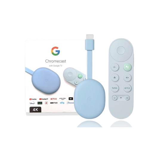 ТВ-приставка Google Chromecast c Google TV 4K, голубой