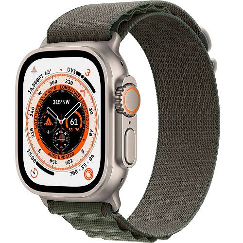 Apple Watch Ultra GPS + Cellular, 49 мм, корпус из титана, ремешок Alpine зеленого цвета S