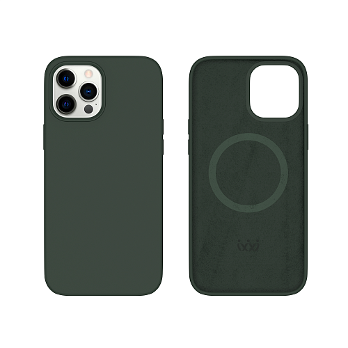 Чехол для смартфона vlp c MagSafe для  iPhone 12/12 Pro, темно-зеленый