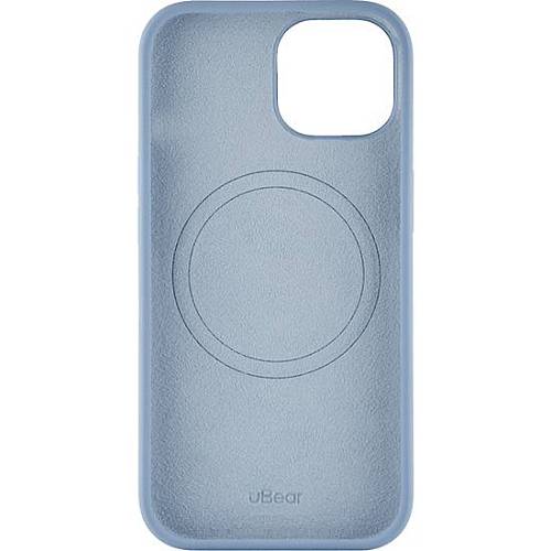Чехол для смартфона uBear Touch Mag Case, iPhone 15, MagSafe, силикон, голубой