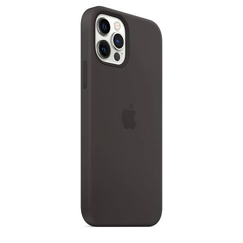 Чехол для смартфона Apple MagSafe для iPhone 12/12 Pro, cиликон, чёрный