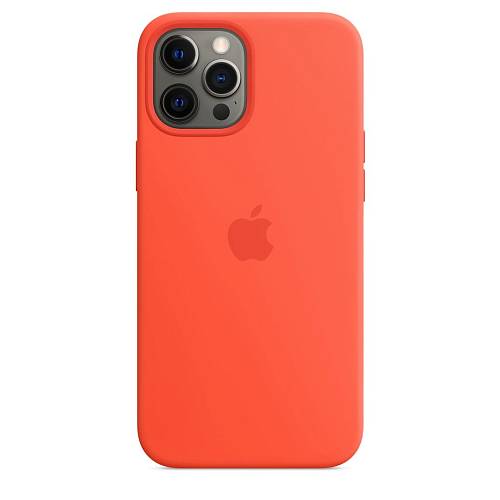 Чехол для смартфона Apple MagSafe для iPhone 12 Pro Max, cиликон, «солнечный апельсин»