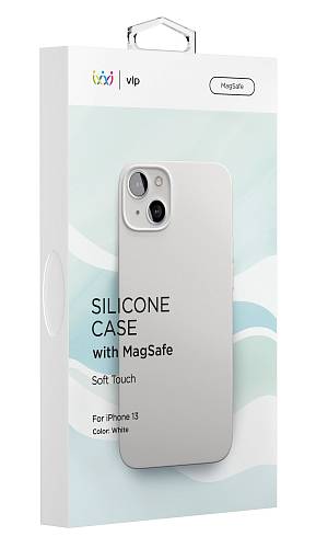 Чехол для смартфона vlp Silicone case with MagSafe для iPhone 13, белый