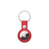 Фото — Брелок Apple AirTag с кольцом для ключей, кожа, красный