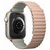 Фото — Ремешок для смарт-часов Uniq Apple Watch 41/40/38 mm Revix reversible Magnetic, розовый