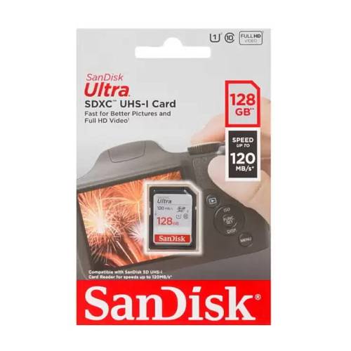 Карта памяти SanDisk Memory Card Ultra SDXC for DSLR, 128 Гб