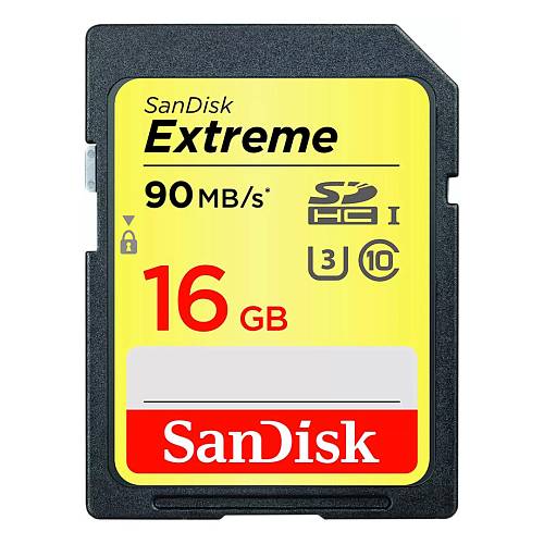Карта памяти SanDisk Memory Card Extreme SDHC, 16 Гб