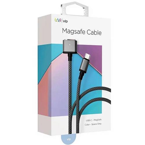 Кабель «vlp» Cable USB C - MagSafe, 2.0 м, серый