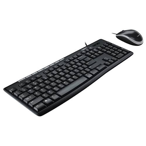 Комплект (клавиатура и мышь) Logitech MK200, черный