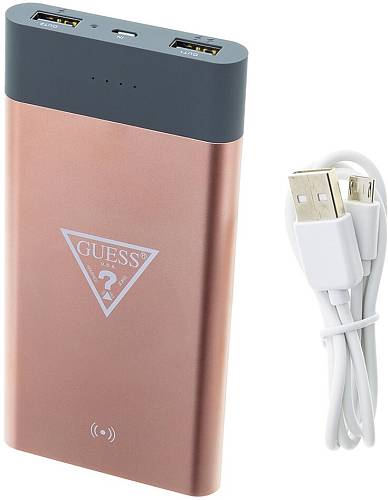 Внешний аккумулятор Guess Wireless, 8000мAч, «розовое золото»