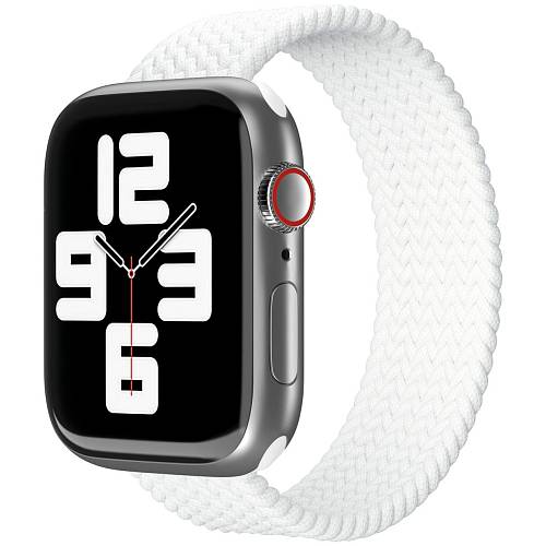Ремешок для смарт-часов vlp для Apple Watch 42/44/45, L/XL, 2шт, нейлоновый плетёный, белый