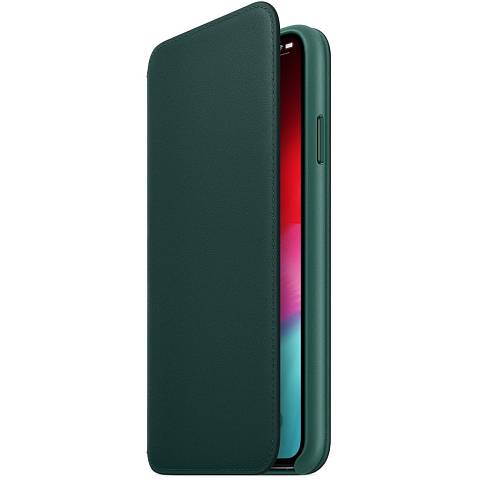 Чехол для смартфона Folio для iPhone XS Max, кожа, «зеленый лес»