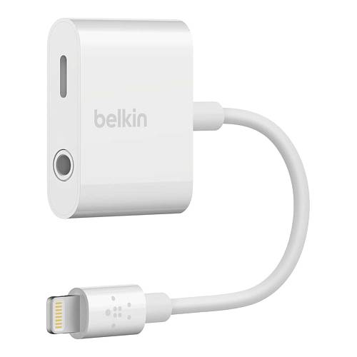 Адаптер Belkin Lighting - Lighting и miniJack 3.5, белый