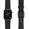 Фото — Ремешок для смарт-часов Apple Watch 42/44 mm LYAMBDA MINKAR, кожа, чёрный