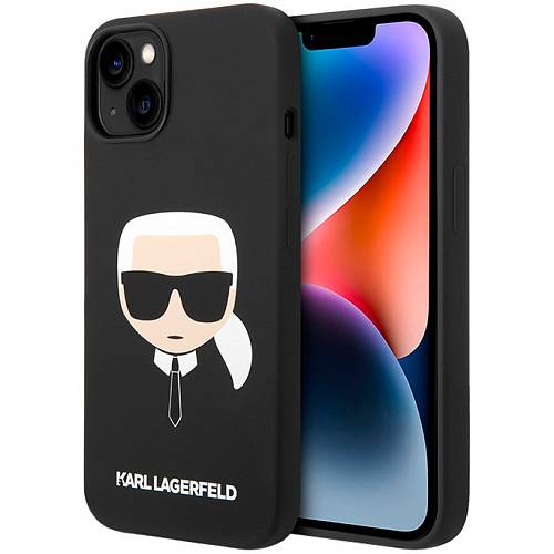 Чехол для смартфона Karl Lagerfeld Silicone Head iPhone 14 Plus, черный