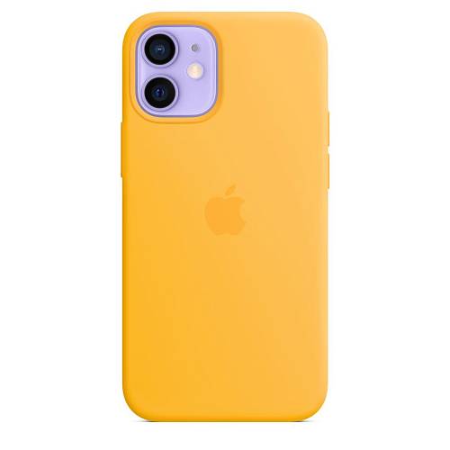 Чехол для смартфона Apple MagSafe для iPhone 12 mini, cиликон, ярко-желтый