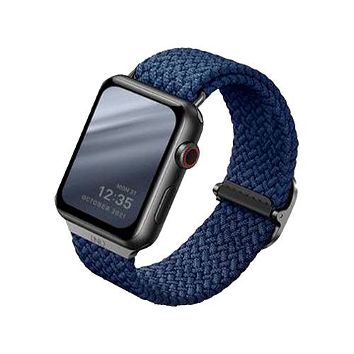 Ремешок для смарт-часов Uniq для Apple Watch 44/42 mm ASPEN Strap Braided, синий