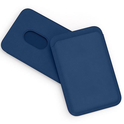 Чехол-бумажник vlp из натуральной кожи с MagSafe, темно-синий