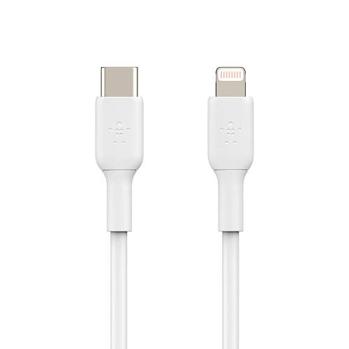 Кабель Belkin BoostCharge Lightning/USB-C, 1м, пластик, белый (уценка)