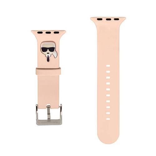 Ремешок для смарт-часов Lagerfeld для Apple Watch 45/44/42 mm Silicone Choupette head Pink