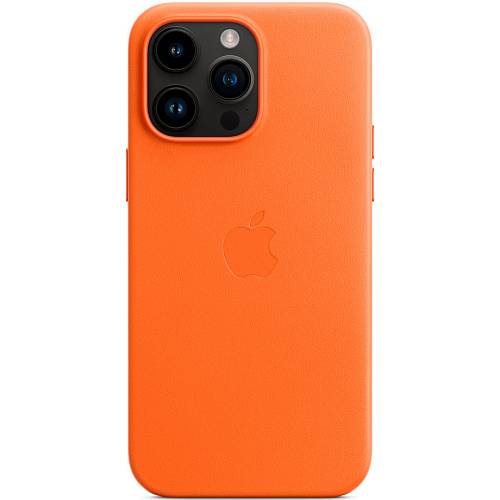 Чехол для смартфона iPhone 14 Pro Max Leather Case with MagSafe, оранжевый