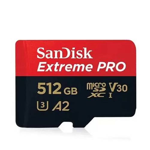 Карта памяти SanDisk Extreme Pro Micro SDXC + SD Adapter, 512 Гб