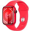 Фото — Apple Watch Series 9, 45 мм, корпус из алюминия цвета (PRODUCT)RED, спортивный ремешок, S/M