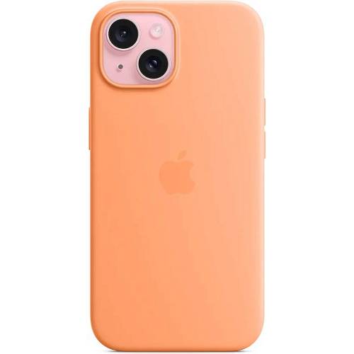 Чехол для смартфона iPhone 15 Silicone Case with MagSafe, Orange Sorbet