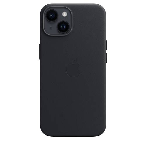 Чехол для смартфона iPhone 14 Leather Case with MagSafe, «темная ночь»