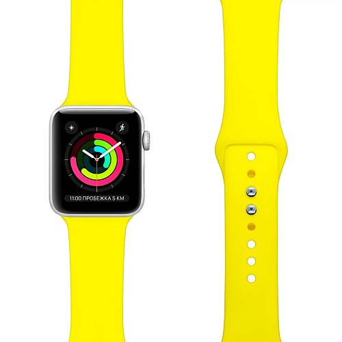 Ремешок для смарт-часов Apple Watch 38/40 mm LYAMBDA ALTAIR, силикон, желтый