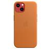 Фото — Чехол для смартфона MagSafe для iPhone 13 mini, кожа, «золотистая охра»
