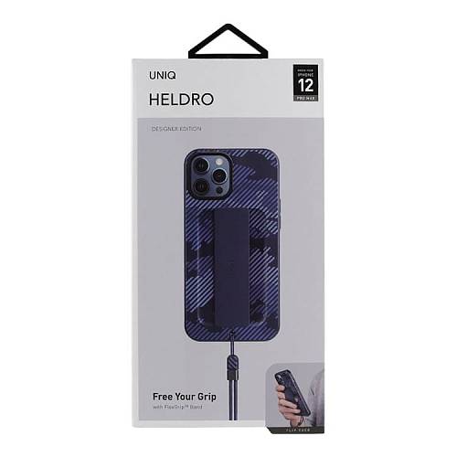 Чехол для смартфона Uniq для iPhone 12 Pro Max HELDRO + Band DE Anti-microbial, синий
