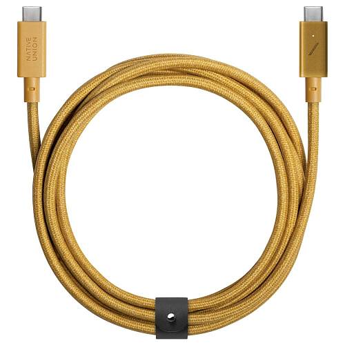 Кабель Native Union BELT cable type-c, USB-C/USB-C, 240W, 2,4м, коричневый