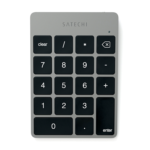 Клавиатура Satechi Aluminum Slim Rechargeable Bluetooth Keypad, «серый космос»