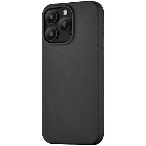 Чехол для смартфона uBear Capital Leather Case, iPhone 15 Pro Max, MagSafe, чёрный