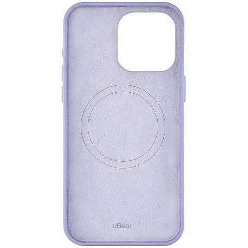 Чехол для смартфона uBear Capital Leather Case with MagSafe для iPhone 15 Pro, лавандовый