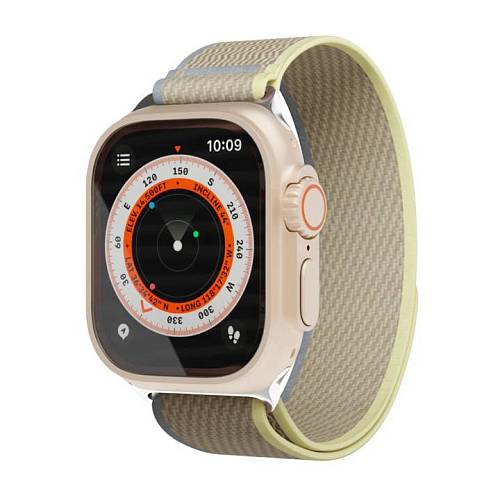 Ремешок для смарт-часов Trail Band "vlp" для Apple Watch 42/44/45/49mm, нейлоновый, бежевый-желтый