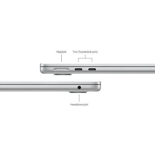 Apple MacBook Air 15" (M3, 8C CPU/10C GPU, 2024), 8 ГБ, 512 ГБ SSD, «серебристый»