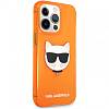 Фото — Чехол для смартфона Karl Lagerfeld Tpu Fluo Case Choupette's Head  для iPhone 13 Pro, оранжевый