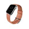 Фото — Ремешок для смарт-часов Uniq для Apple Watch 40/38 mm Mondain Strap кожаный, розовый