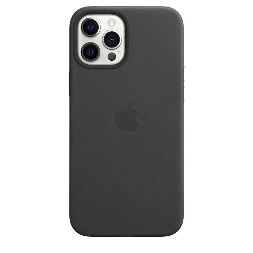 Чехол для смартфона Apple MagSafe для iPhone 12 Pro Max, кожа, чёрный