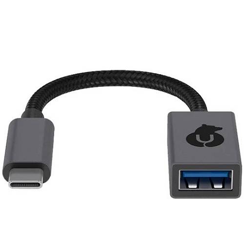 Адаптер uBear hub Link USB-А - USB-C, серебристый
