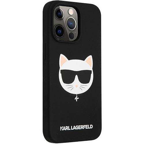 Чехол для смартфона Karl Lagerfeld Liquid silicone Choupette Hard для iPhone 13 Pro, черный