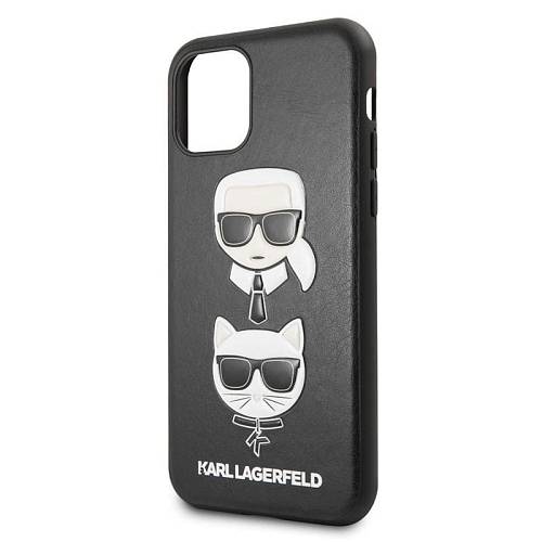 Чехол для смартфона Lagerfeld для iPhone 11 Pro PU Leather Karl and Choupette Hard Black
