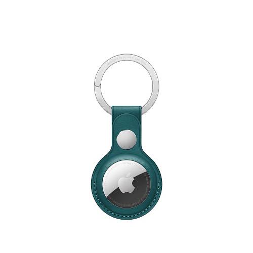 Брелок Apple AirTag с кольцом для ключей, кожа, «зеленый лес»