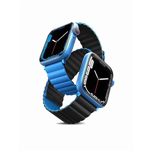Ремешок для смарт-часов Uniq Apple Watch 41/40/38 mm Revix reversible Magnetic Caspian, синий