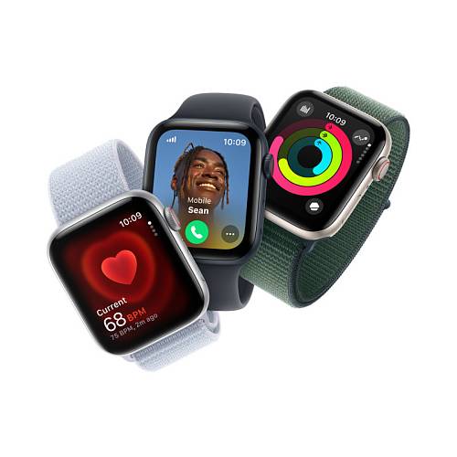 Apple Watch SE 2024, 40 мм, алюминий цвета «тёмная ночь», ремешок черный