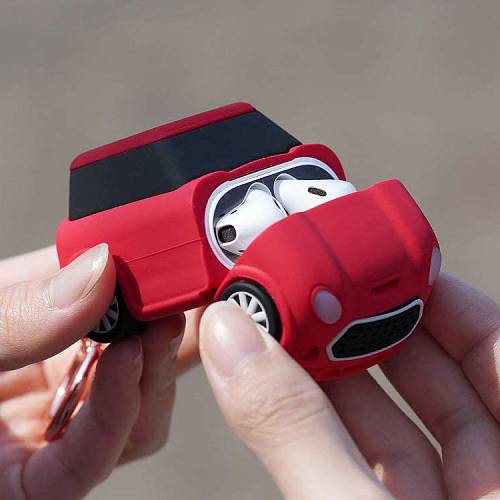 Чехол для наушников Elago Mini Car Silicone Hang case для AirPods 1&2, красный